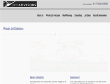 Tablet Screenshot of jetadvisors.com